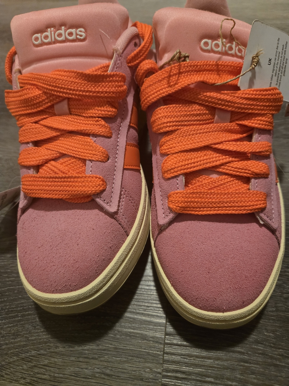 Adidas Pink & Orange Womens Size 7/and 5.5 Youth NEW - Picture 4 of 7